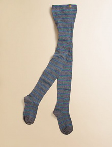 Bold stripes and pony logo add style and substance to these cozy, stretchy tights.81% cotton/17% polyester/2% spandexMachine washMade in USA