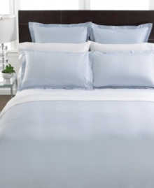 Lustrous tonal jacquard stripes bring tailored sophistication to indulgently soft 700 thread count MicroCotton® in this luxurious Hotel Collection European sham.