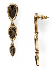 Dangly and dramatic. Tap into House of Harlow 1960's brand of vintage-inspired cool with these dangerous-chic arrowhead drop earrings.