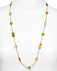 Imaginatively crafted with scattered stones, kate spade new york's long-link necklace is a must-have ticket to bold style. Wear it to enliven crisp summer basics.