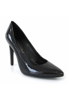 In an EXCLUSIVE TO BLOOMINGDALE'S design, Luxury Rebel adds shine to slick, pointed toe pumps with chic patent uppers.