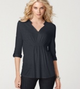 A basic top with a boho spin, this look from Calvin Klein Jeans is all about the details.