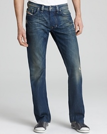 Diesel Larkee Straight Leg Jeans in Dark Indigo Wash