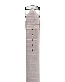 Luxe leather watch strap in modern silver finish, fits size 1, 6 & 21 Philip Stein watch heads.