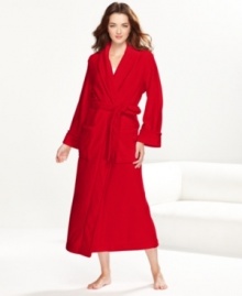 Luxuriously soft and perfectly plush, this long robe by Charter Club is the stuff dreams are made of.