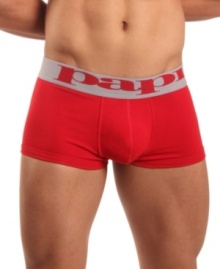 Add some flash to your underwear style with these bright brazilian-style trunks from Papi.