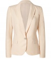 Perfect for chic days at the office, Rachel Zoes twill blazer is equally flattering and sharp - Notched collar, long sleeves, buttoned cuffs, single button closure, flap pockets, back vent - Tailored fit - Team with button-downs and slim fit trousers, or with a feminine silk tee and pencil skirt