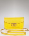 A bright crossbody with chainlink strap and logo-stamped hardware from MARC BY MARC JACOBS.