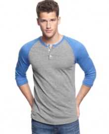 Step up to the plate with this chilled-out raglan shirt from Alternative Apparel.