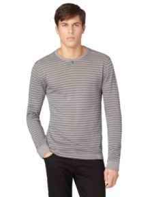 Worn solo or layered, this Calvin Klein Jeans henley will keep you comfortable and looking cool.