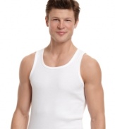 If you're searching for a sleek, form-fitting undershirt, look no further than this ribbed tank from Tommy Hilfiger.