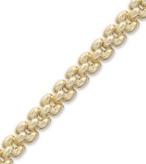 It's called a status link for a reason. Slip on a touch of luxury with this 14k gold bracelet. Approximate length: 7-1/2 inches.