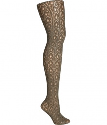 Decorated with allover crochet patterning, Fogals semi-opaque tights set an eye-catching foundation for cool daytime looks - Semi-opaque, comfortable stretch waistband, cotton gusset, invisible heel, reinforced toe - Perfect for wearing with casual separates and edgy leather boots