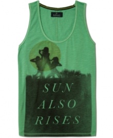 Get literary. This tank from Buffalo David Bitton takes a hint from Hemingway for cool weekend style.