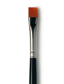 A synthetic eye liner brush with firm bristles narrowing to a thin, flat line to ensure the most exact placement of colour along the lash line. Creating a soft, subtle look, use the Flat Eye Liner Brush -- Travel to line the eyes using a dotting technique across the lash line. Brush upward to soften the line. 