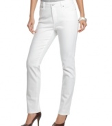 Take a break from basic blue in these white jeans from Not Your Daughter's Jeans. The slim leg and flattering technology make them ultra-flattering, too!