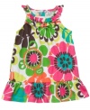 Add some color. Wake up her frilly wardrobe options with this fun floral dress from Carter's.