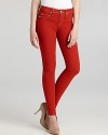 True Religion delivers impeccably tailored skinny jeans in a trend-perfect tomato-hued wash for new-season perfection.