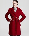 A classic wrap silhouette, this Calvin Klein coat takes you effortlessly through the season in sophisticated style.