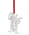 Say cheers with new cheer from Lenox. Two silver-plated flutes with bubbly rhinestone detail clink together in this spirited 2011 Christmas ornament.  Qualifies for Rebate