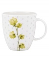 Artsy florals and funky dot designs collide on the eclectic and dreamy Watercolors Citrus teacup from Lenox Simply Fine. A sleek silhouette and sophisticated palette of gray, white and olive create a fresh, modern look for casual meals. Qualifies for Rebate