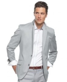 Polish it off. Keep your look clean and confident with this slim-fit blazer from INC International Concepts.