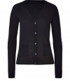 A stylish staple that youll return to season after season, Jil Sander Navys dark blue cardigan embodies classic chic - Crafted from a lighter-weight, sumptuously soft silk and cashmere blend - Slim cut, with v-neck, long, fitted sleeves and full button placket - Two small pockets at front, rib trim at cuffs and hem - An elegant, everyday go-to ideal for pairing with everything from jeans and miniskirts to dress trousers and leather pants