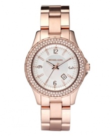 That little something extra. Polish off your look with this dazzling watch by Michael Kors.