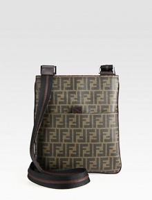 A slender design is expertly crafted in signature Zucca printed leather with a crossbody strap for maximum support and versatility.Zip closureAdjustable shoulder strapExterior, interior pocketsLeather11W x 12H x 1DMade in Italy