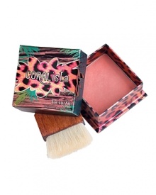 It's a rio pleasure... face powder. Take tropical pleasure trip with CORALista. Sweep this coral pink powder onto cheeks anytime, anywhere. Move your brush to the beat & turn up the heat... bikini optional!