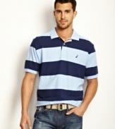 Keep it simple this season. Toss on this polo from Nautica for a casual preppy look.