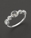 Diamonds and clear quartz mingle on a sterling silver band. By Ippolita.