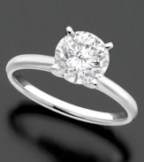 Celebrate perfection. This beautiful engagement ring features round-cut diamond (2 ct. t.w.) set in 14k white gold.