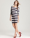 Easy-chic style begins with this Splendid dress, boasting bold stripes and button detail at the shoulders.