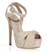 Inject sultry style to your party-ready look with these unbelievable platform sandals from La Silla - High front platform, crisscross front straps, wrap-around ankle strap with buckle closure, super high stiletto heel - Pair with wide leg trousers, a sheer blouse, and a bold shouldered blazer or a sequin cocktail dress