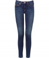 Elevate your go-to closet staples with these ultra-skinny jean leggings from True Religion - Five-pocket styling, logo detailed back pockets, slim fit, whiskering - Style with an oversized asymmetrical tee and embellished ballet flats