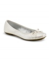 Lift her style with the ballerina charm of these fashionable flats by Jessica Simpson.