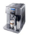 With the touch of a button the best flavors pour into your cup-enjoy a latte, espresso, cappuccino or Italian macchiato in mere minutes with the professional excellence of this automatic machine. A 25-ounce milk container creates frothed or steamed milk to top of your best brews. Model ESAM6620.