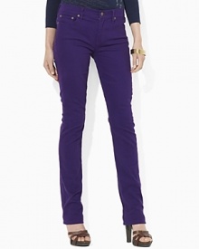 An essential pant features a slim, straight leg and a hint of stretch for a versatile, modern look.