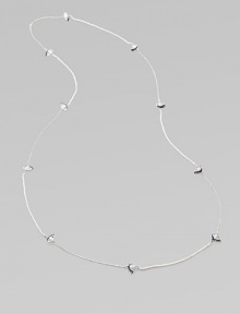 A delicate eye adorned piece with alternating chain links and pearl strands. Sterling silver Cultured freshwater pearls Length, about 40 Slip-on style Made in Italy 