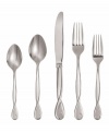 The romantic ribbon motif of the Belle Boulevard place settings collection from kate spade flows seamlessly into this flatware. A gracefully twisted handle design in quality 18/10 stainless steel adds refined luster to both formal and casual tables.