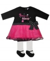 She'll be ready to dance through the aisles in this fun dress and legging set from Baby Essentials.