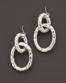 Sterling silver Glamazon® chain link hoop earrings. Designed by Ippolita.