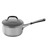 With dozens of everyday uses -- each one as delicious as the last -- the Simply Calphalon Stainless saucepan is an absolute kitchen essential. It's a particularly polished pan, great-looking and hard-working, crafted with a bottom core of heavy-gauge, highly conductive aluminum that helps food cook evenly every time. 10-year warranty.