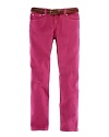 The essential brightly hued skinny jeans are crafted with a hint of stretch for the perfect fit.