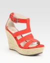 Espadrille wedge topped with buttery suede straps makes for a timeless addition to your bright and breezy sundresses. Braided hemp wedge, 5 (125mm)Braided hemp platform, 1½ (40mm) Compares to a 3½ heel (90mm)Suede upperAdjustable ankle strapLeather liningRubber solePadded insoleImported