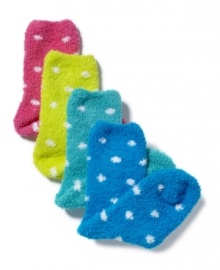 Keep your style on point with these brightly hued socks from Charter Club, featuring adorable polka dots. Wear a different pair every day and make a statement with every step.