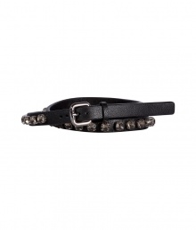 Pull together your look with an edge of rocker-chic attitude with Steffen Schrauts crystal embellished faux-leather belt - Polished buckle - Pair with edgy separates or layer over tailored sheaths