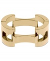 Square up sassy style! This gorgeous square-link bracelet from Michael Kors brings edgy appeal. Crafted in gold tone brass. Approximate diameter: 2-1/4 inches.