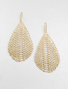 EXCLUSIVELY AT SAKS.COM From the Serpentine Collection. An exotic yet minimalist style featuring a open, snakeskin-inspired design. 18k goldplated sterling silverDrop, about 2.2514k gold hook backImported 